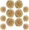 12 Pieces Tissue Paper Pompoms 10in and 12in Hanging Tissue Flowers Decorations Colour Paper Flower Ball Paper Flowers Pom Poms for Party Wedding Decoration (ZH/Khaki)